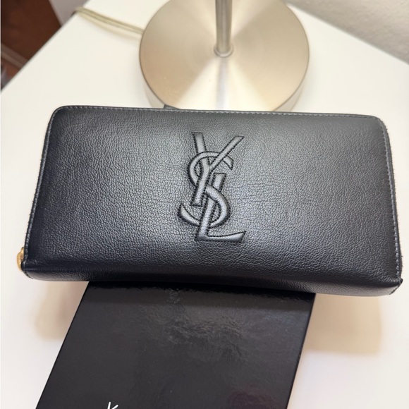 Yves Saint Laurent YSL Black long zipper wallet - Picture 4 of 9